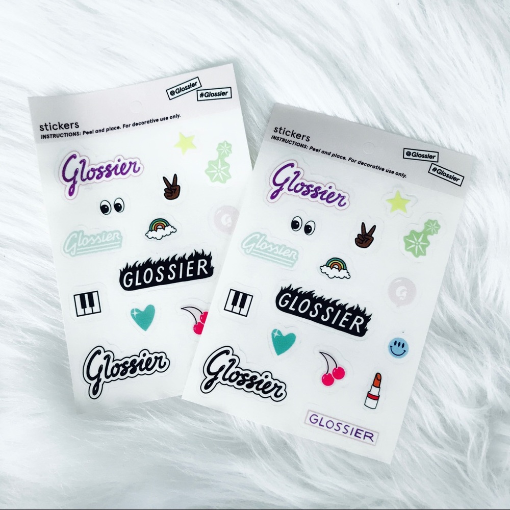 Glossier Stickers & Milky Jelly Cleanser Sample